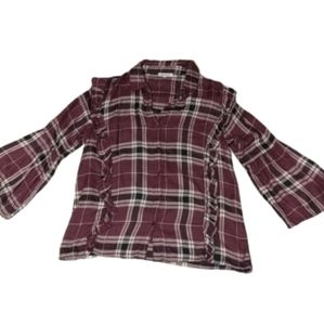 ❗2/$20❗DizzyLissy Top ruffles plaid small